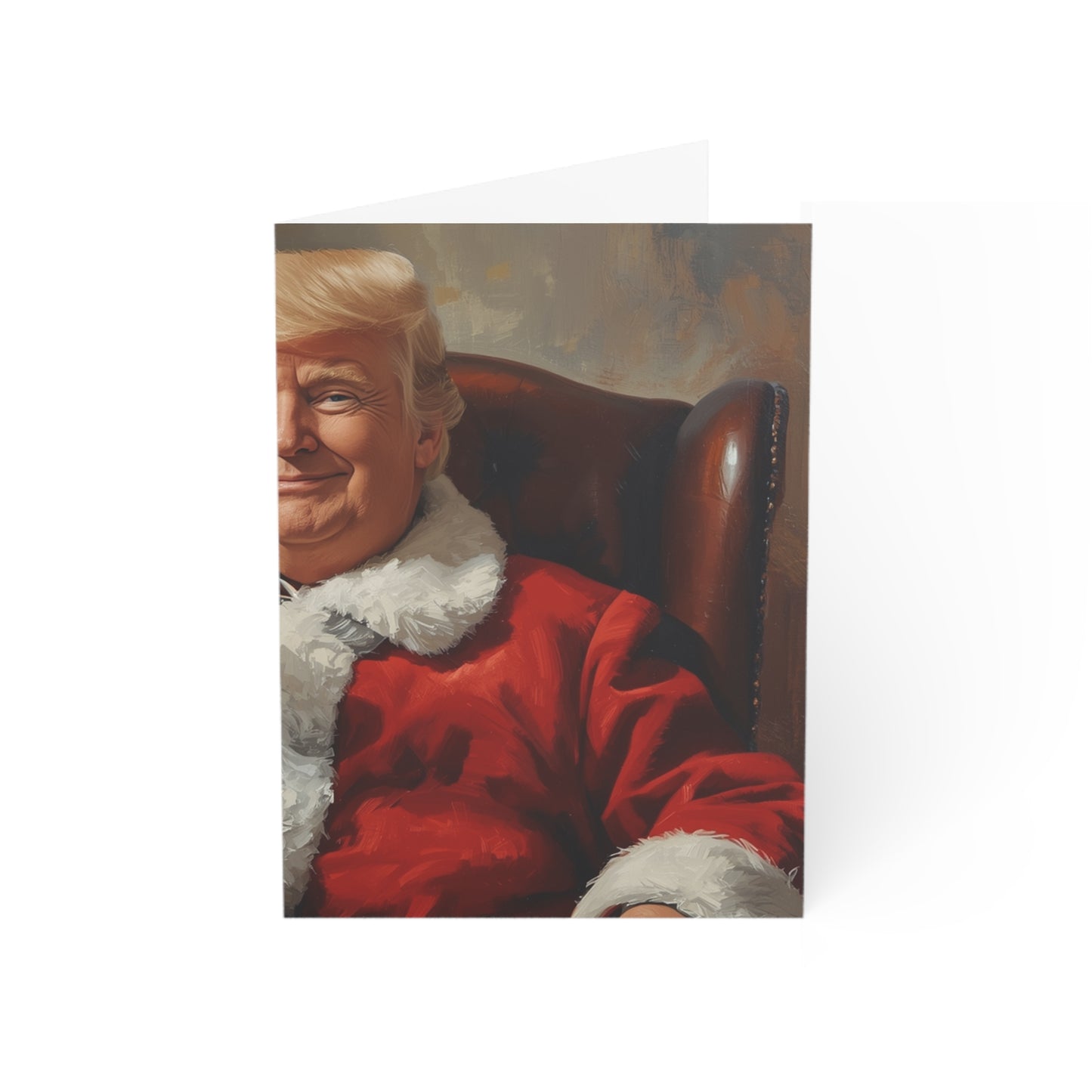 Santa Portrait Holding Drink Greeting Card, Funny Vintage Christmas Card, Retro Holiday Card, Santa Toast Card, Festive Gift Note