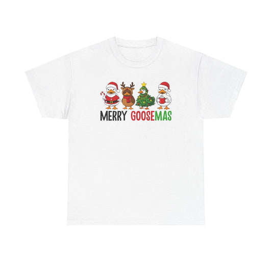Merry Goosemas Shirt | Funny Christmas Goose T-Shirt | Holiday Humor Tee | Cute Santa Goose Shirt | Xmas Gift for Men & Women