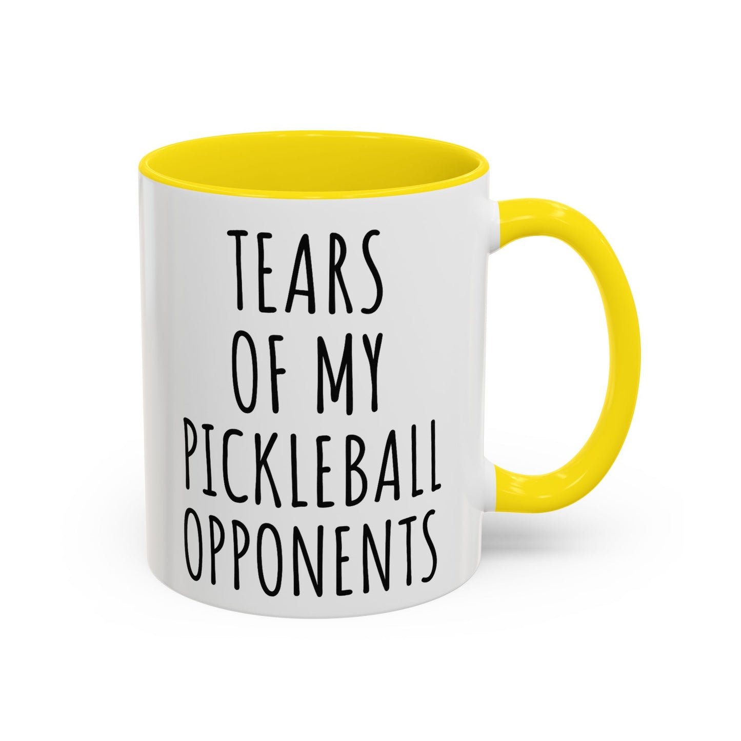 Tears of My Pickleball Opponents Mug, Funny Pickleball Gift for Players, Grandma & Grandpa | 11oz 15oz Ceramic Accent Coffee Cup