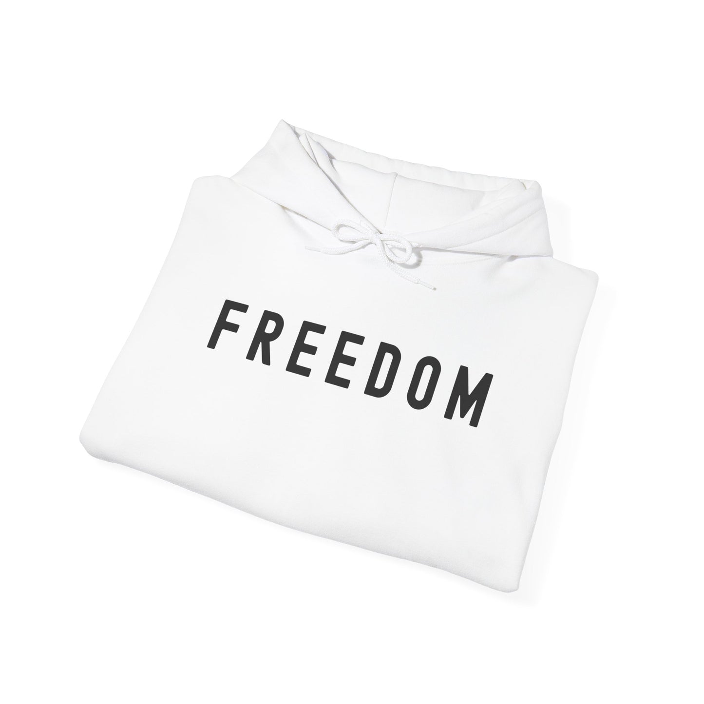 Freedom Statement Hoodie, Cozy Unisex Sweatshirt, Perfect Gift for Minimalism Lovers, Casual Style, Comfortable Layering