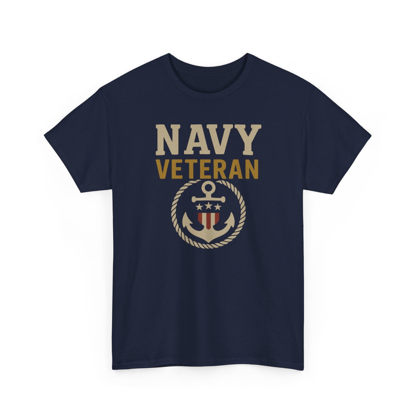 Navy Veteran Shirt | Patriotic Military Tee with Anchor Flag Design | US Navy Gift for Men & Women | Veteran Appreciation T-Shirt