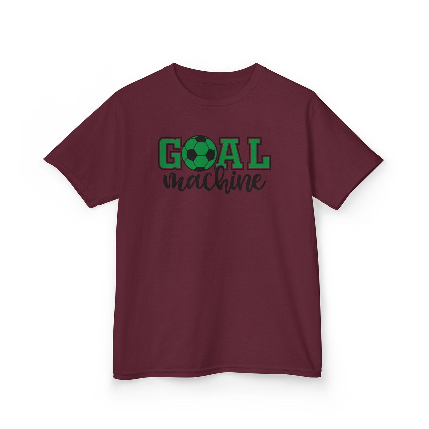 Goal Machine Kids T-Shirt, Green Soccer Ball Graphic Tee, Youth Soccer Shirt, Fun Sports Tee for Boys and Girls, FIFA World CUP 2026 Shirt