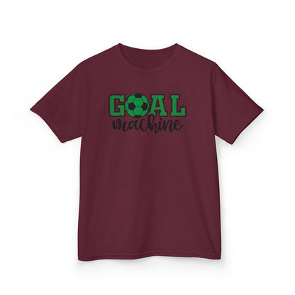 Goal Machine Kids T-Shirt, Green Soccer Ball Graphic Tee, Youth Soccer Shirt, Fun Sports Tee for Boys and Girls, FIFA World CUP 2026 Shirt