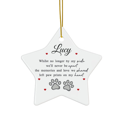 Memorial Decorative Ornaments, Pet Loss Gift, Double-Sided Keepsake, Custom Memorial Decor, Dog/Cat Tribute, Heartfelt Remembrance