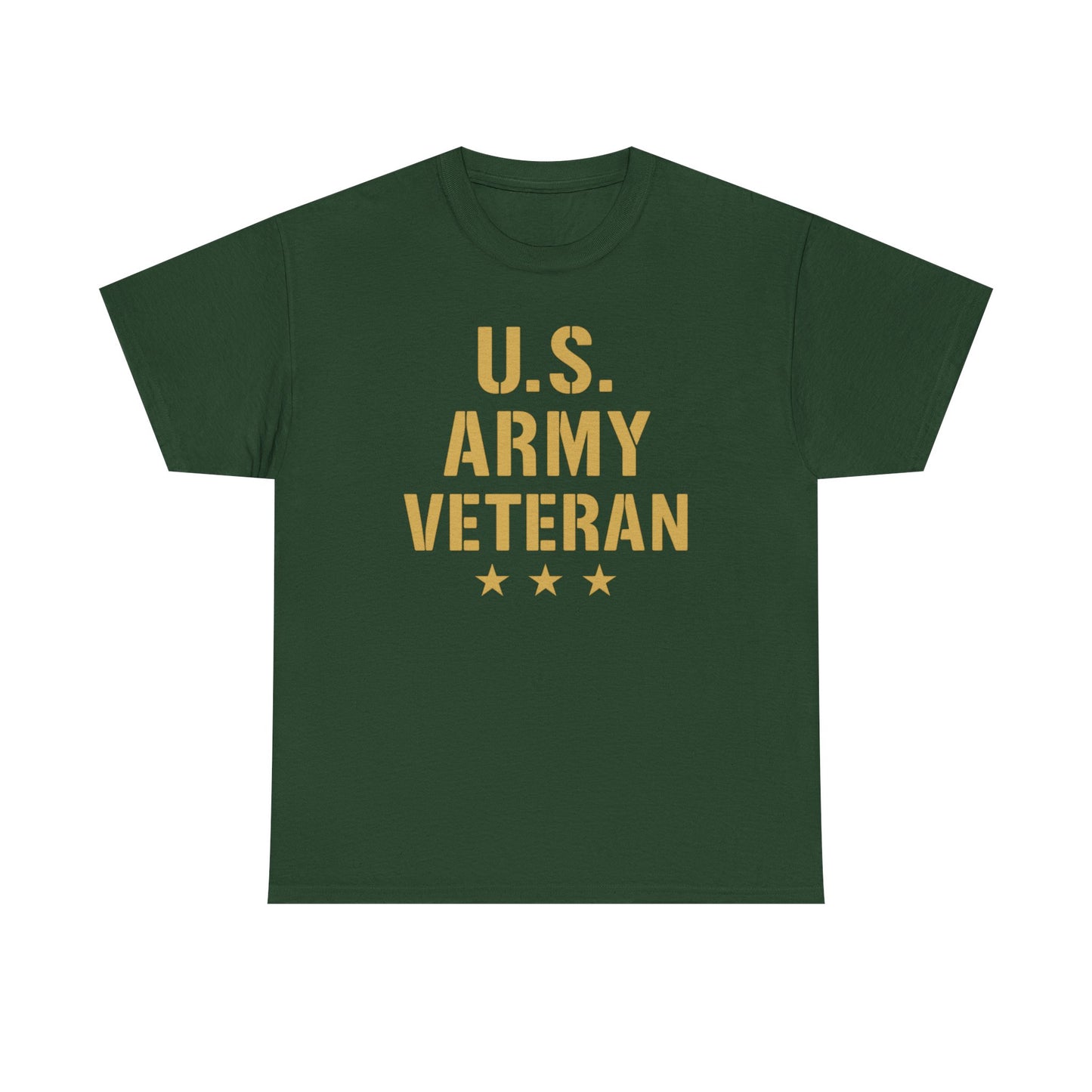 U.S. Army Veteran Heavy Cotton Tee, Patriotic Shirt, Military Gift, Casual Wear, Veteran Pride, Independence Day Apparel