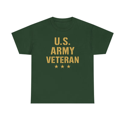 U.S. Army Veteran Heavy Cotton Tee, Patriotic Shirt, Military Gift, Casual Wear, Veteran Pride, Independence Day Apparel
