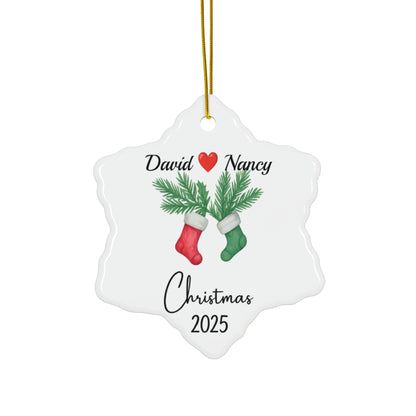 Personalized Couple Christmas Ornament 2025, Couple Ornament, Together Ornament, New Couple Keepsake, Christmas Gift For Couple