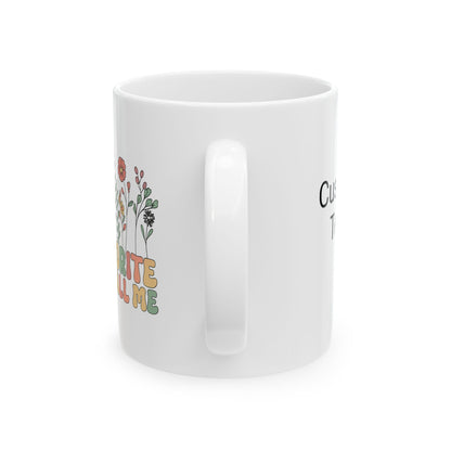 Personalized Flower Power Ceramic Mug, My People Mug, Gift for Friends, Coffee Lover Gift, Floral Mug, Tea Lovers
