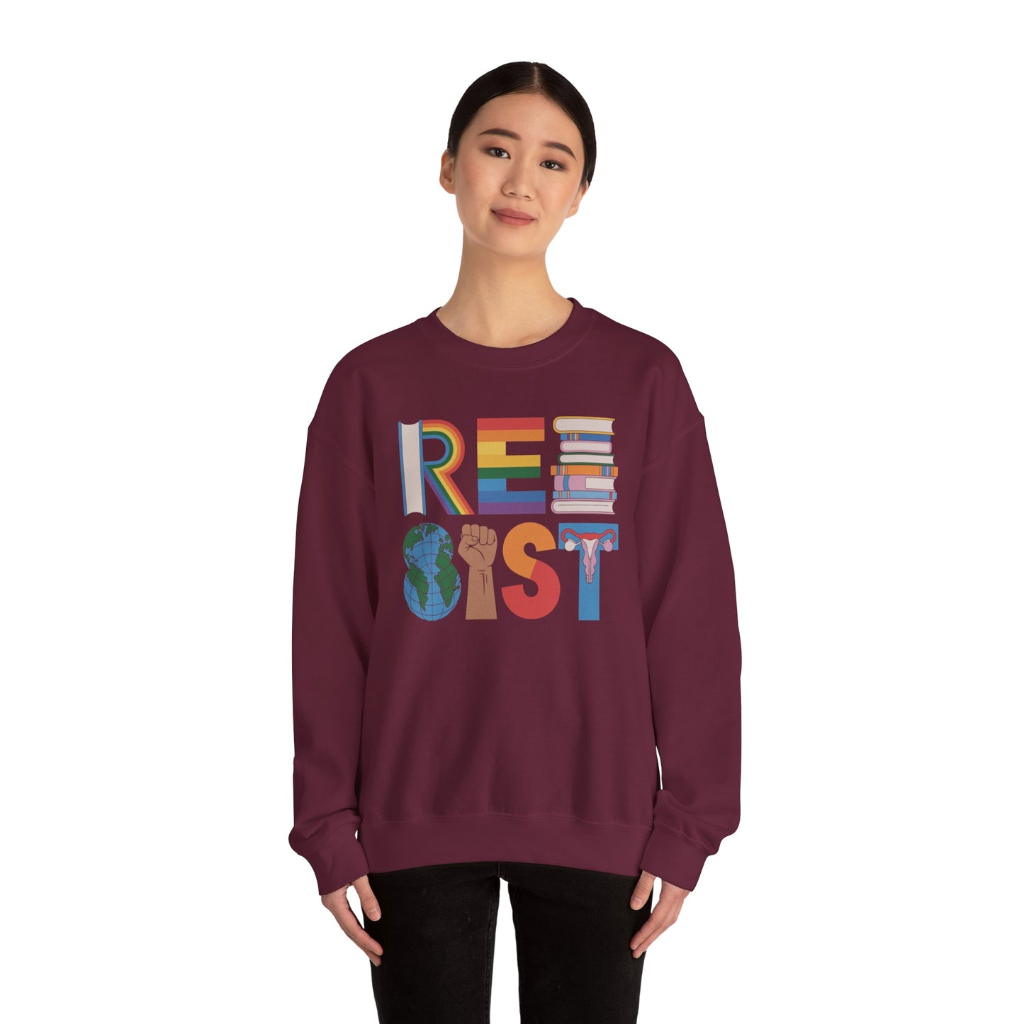 RESIST letter art Sweatshirt | RESIST Equality Sweatshirt | Feminist LGBTQ Pride Pullover | Social Justice Sweater | Empowerment Gift