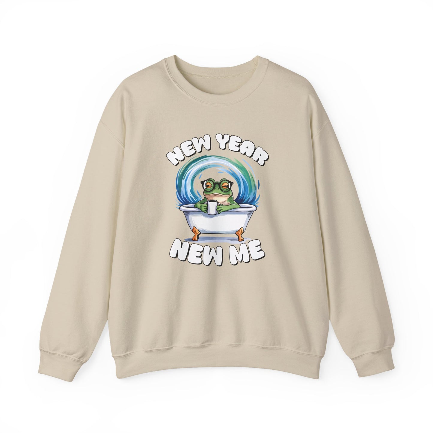 New Year New Me Frog Sweatshirt, Funny New Year Shirt, Happy New Year 2026 Sweatshirt, Cute Frog Coffee Pullover, 2026 Trendy Sweatshirt