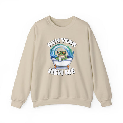 New Year New Me Frog Sweatshirt, Funny New Year Shirt, Happy New Year 2026 Sweatshirt, Cute Frog Coffee Pullover, 2026 Trendy Sweatshirt