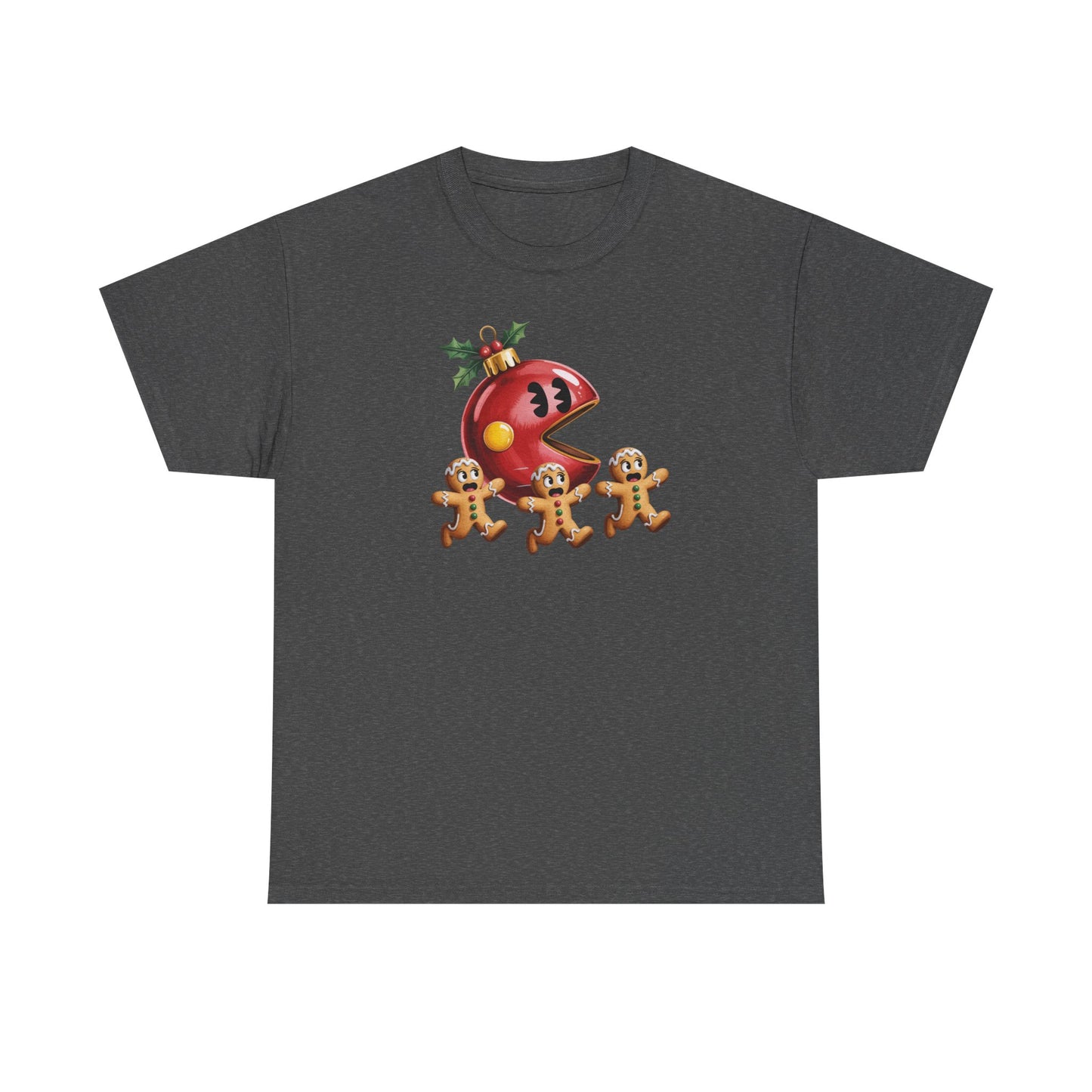Festive Holiday Tee, Christmas Gift, Retro Video Game Shirt, Gingerbread Print, Casual Wear, Fun Holiday Apparel, Gift for her