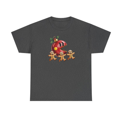 Festive Holiday Tee, Christmas Gift, Retro Video Game Shirt, Gingerbread Print, Casual Wear, Fun Holiday Apparel, Gift for her