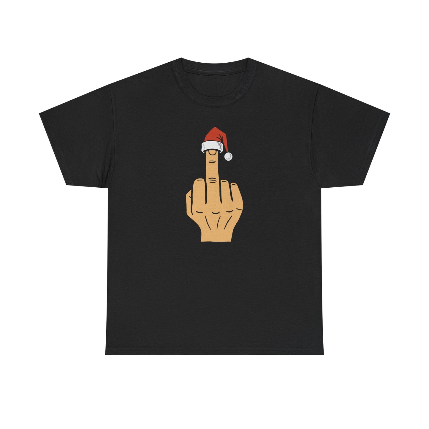 Santa Middle Finger Tee | Funny Offensive Christmas Shirt | Naughty Christmas Shirt | Funny Holiday TShirt for Adults | Sarcastic Santa Gift