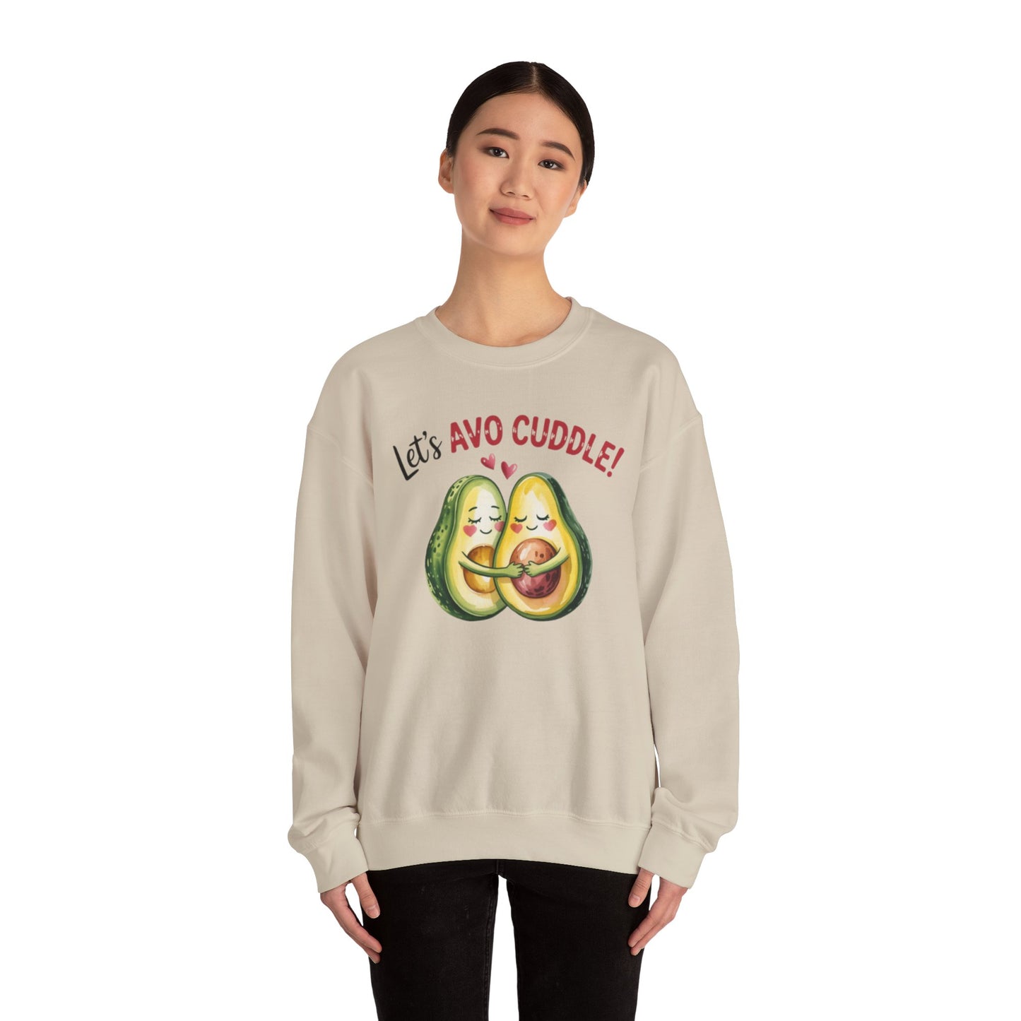 Let's Avo Cuddle Sweatshirt | Cute Avocado Crewneck for Couples | Cozy Matching Gift | Anniversary Gift | Cute Date Night Sweater
