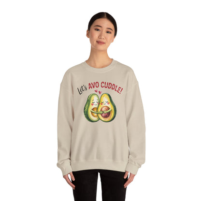 Let's Avo Cuddle Sweatshirt | Cute Avocado Crewneck for Couples | Cozy Matching Gift | Anniversary Gift | Cute Date Night Sweater