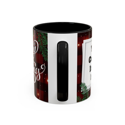 Personalized  Merry Christmas Accent Coffee Mug, Holiday Gift, Xmas Decor, Festive Beverage Cup, Custom Holiday Mug