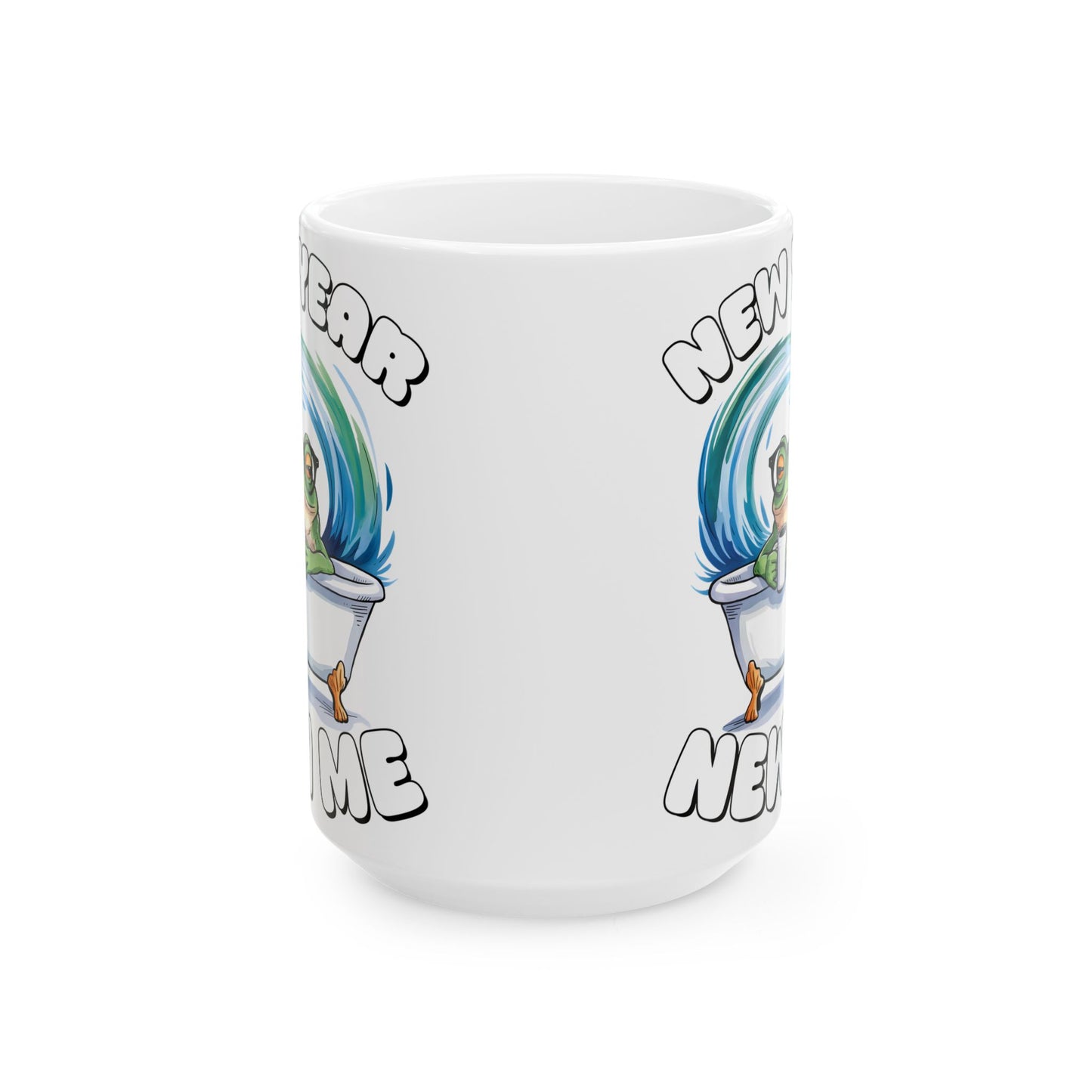New Year New Me Frog Mug, Funny Frog Coffee Cup, New Year Gift 2026, Cute Frog in Bathtub Mug, Morning Coffee Lover Gift, Cozy Frog Meme Mug