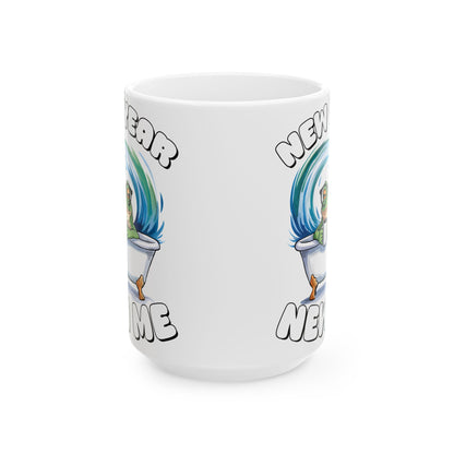 New Year New Me Frog Mug, Funny Frog Coffee Cup, New Year Gift 2026, Cute Frog in Bathtub Mug, Morning Coffee Lover Gift, Cozy Frog Meme Mug
