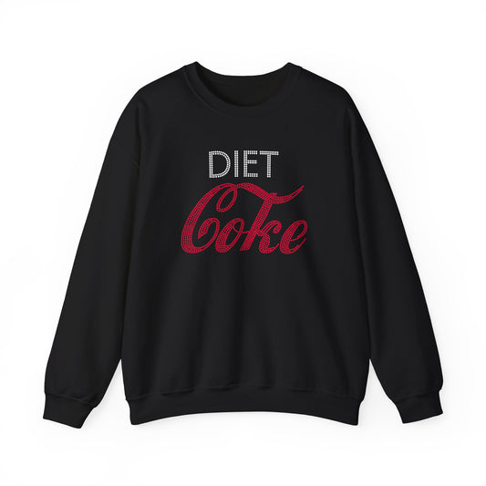 Diet Coke Sweatshirt, Funny Soda Lover Crewneck, Rhinestone Style Graphic Sweatshirt, Cozy Casual Pullover Gift for Her