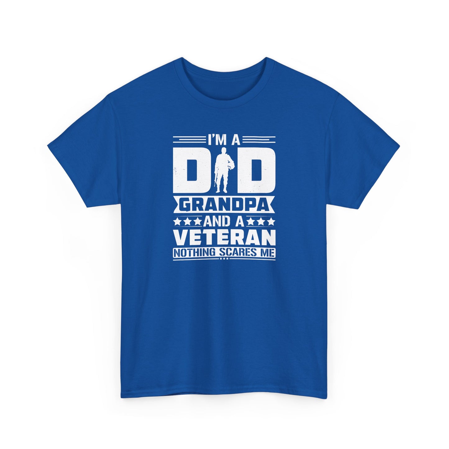 Funny Veteran Grandpa Cotton T-Shirt, Perfect Gift for Father's Day, Military Families, Memorial Day, Patriotic Shirt, Military Pride