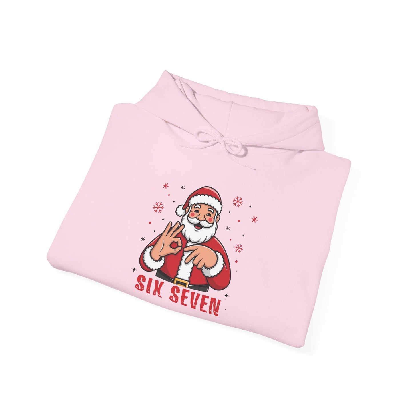 Six Seven Santa Christmas Hoodie Cozy Holiday Pullover for Men & Women | Hilarious Santa Graphic Sweatshirt | Warm Festive Gift for Friends