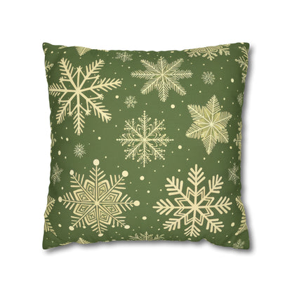 Festive Snowflake Pillowcase, Christmas Decor, Christmas Pillowcase, Cozy Home Accent, Winter Pillow Cover, Seasonal Decoration