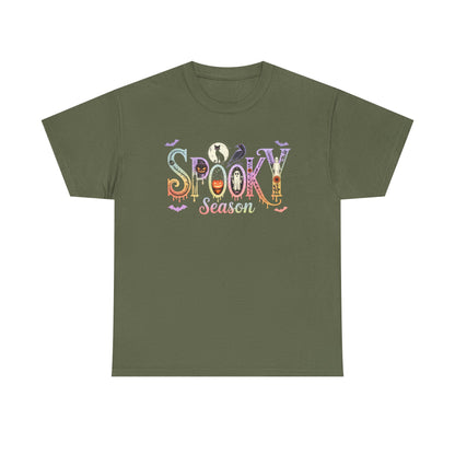 Spooky Season Unisex Cotton Tee | Halloween T-Shirt, Fall Fashion, Gift for Her, Unisex Shirt, Autumn Outfit, Halloween tshirt