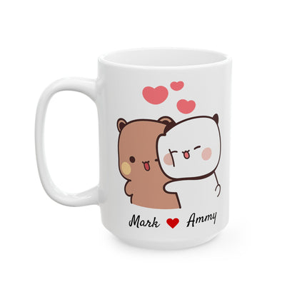 Personalized Dudu Bubu Coffee Mug Cute Bears Coffee Cup Birthday Christmas Gift Funny Coffee Mug Gift for Her Him Valentine Gift