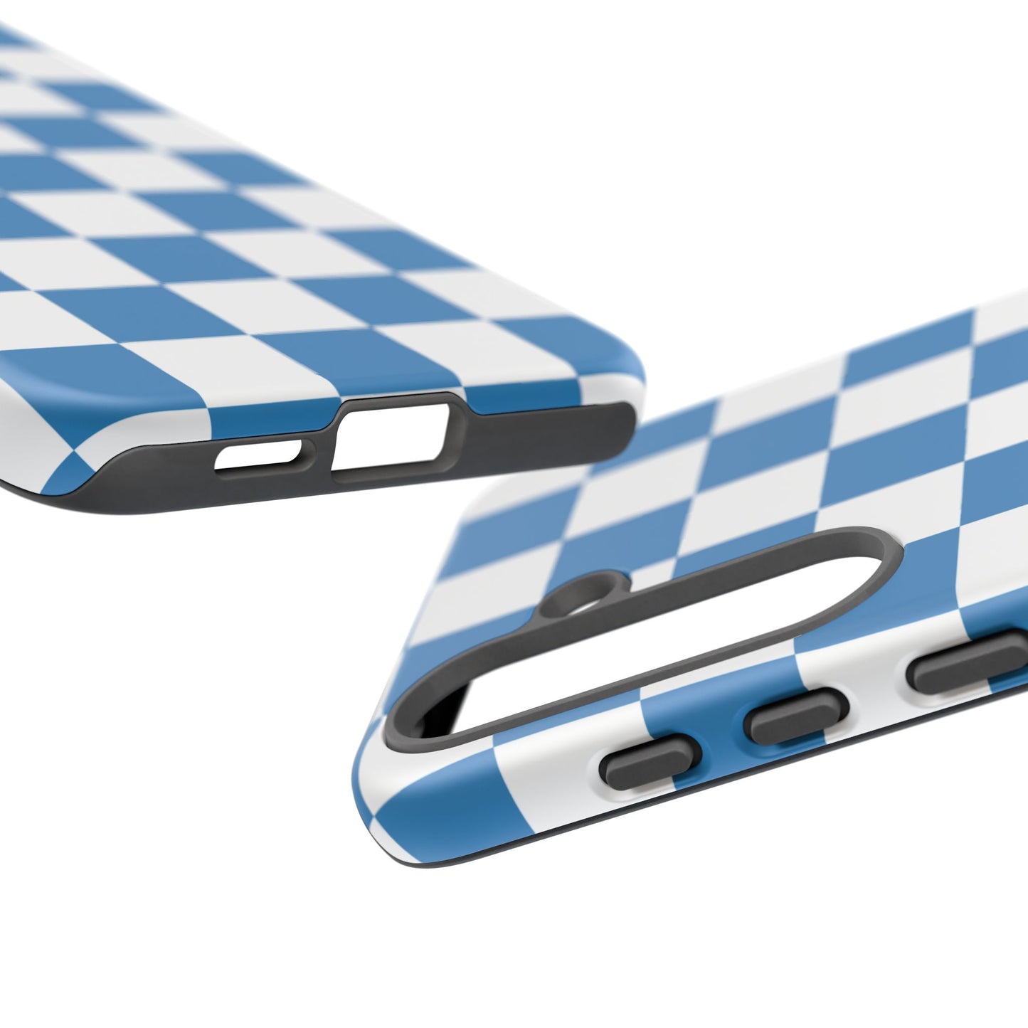 Blue Checkerboard Phone Case, Samsung Galaxy S25, S25 Plus, S24, S24 Plus, S24 Ultra, S23, S22, S22 Plus, S21 Ultra, S21 FE, S20+