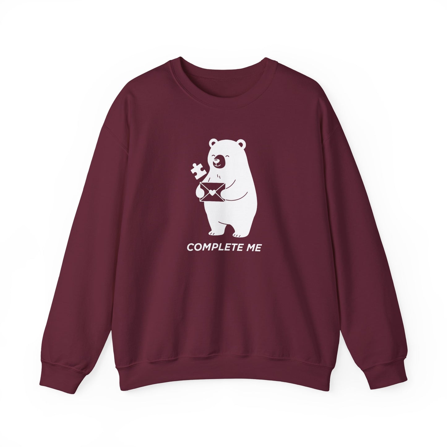 You Complete Me Valentine's Sweatshirt | Matching Couple Gift | Cute Bear Puzzle Tee | Anniversary & Valentine's Day Gift