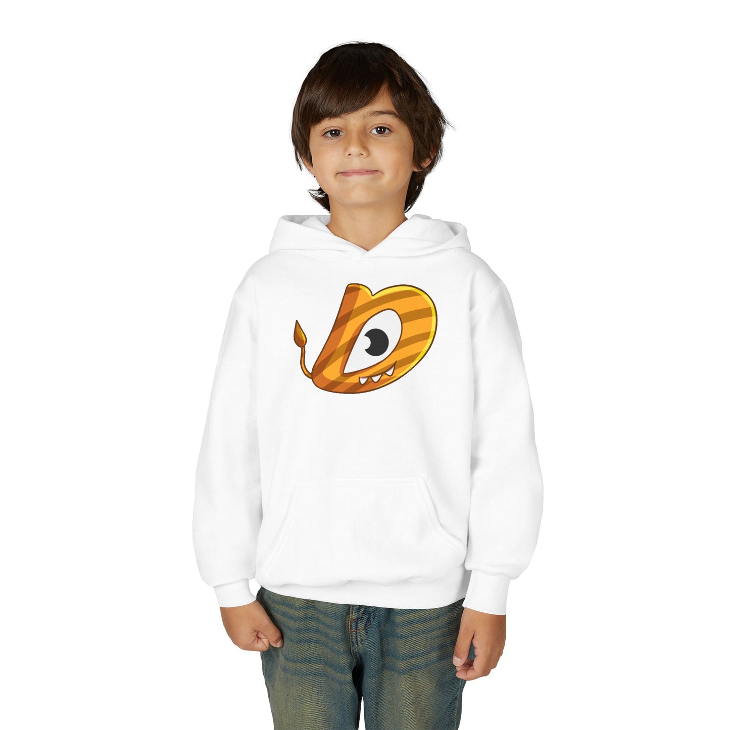 Whimsical Youth Hoodie with Playful Design, Cute Sweatshirt for Kids, Fun Gift for Birthdays, Cozy Winter Wear, Cartoon Style