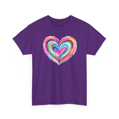 Comfort Colors Cute Heart Shirt, Brushstroke Heart Shirt, Anniversary Gift, Womens Love Shirt, Valentines Day Shirt, Coquette Valentine Tee
