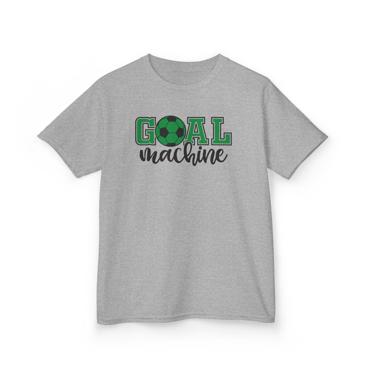 Goal Machine Kids T-Shirt, Green Soccer Ball Graphic Tee, Youth Soccer Shirt, Fun Sports Tee for Boys and Girls, FIFA World CUP 2026 Shirt