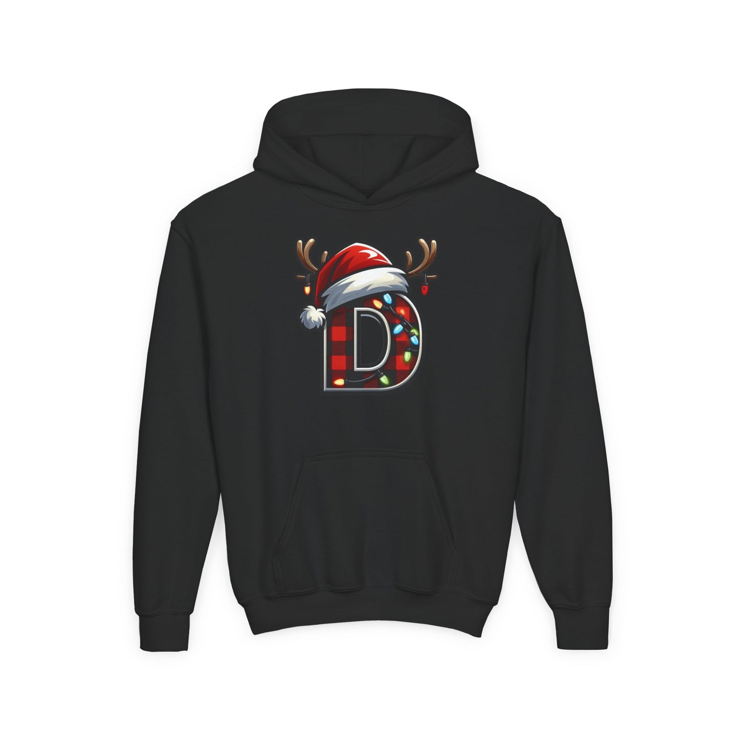 Personalized Festive Reindeer Hoodie for Kids, Christmas Sweatshirt hoodie, Holiday Gift, Cozy Winter Attire, Personalized Youth Hoody