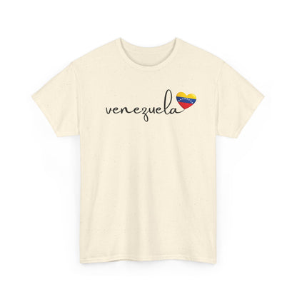 Venezuela Sweatshirt with Heart Flag | Minimalist Country Pride Crewneck | Travel Gift for Her, South America Apparel