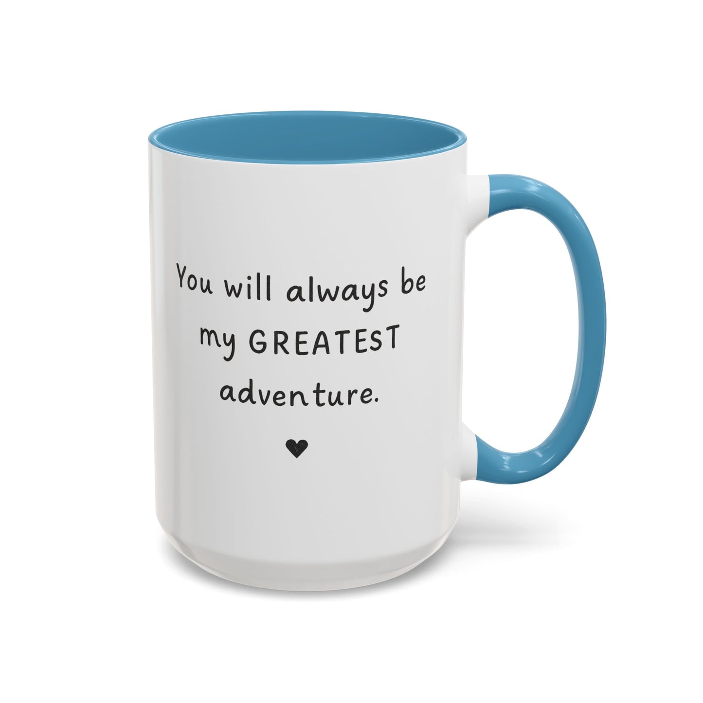 You're My Greatest Adventure Coffee Cup, Custom Line Drawing Couple Mug, Anniversary Gift For Husband Wife, Engagement Gift, Valentine's Day