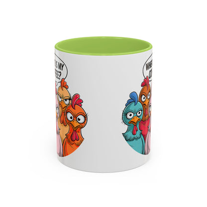 Where Is My Coffee? Chicken Trio Mug | Accent Coffee Mug | Mug for Coffee Lovers | Gift for Coworkers, Friends, and Family