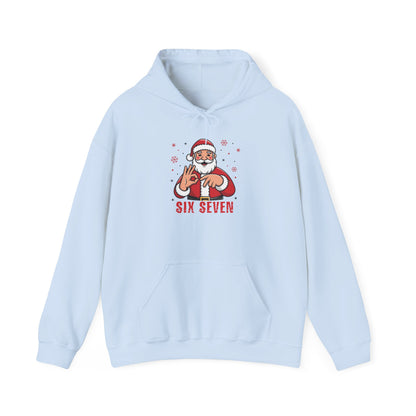 Six Seven Santa Christmas Hoodie Cozy Holiday Pullover for Men & Women | Hilarious Santa Graphic Sweatshirt | Warm Festive Gift for Friends