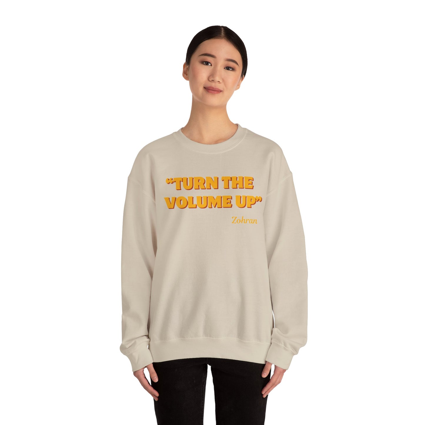 Turn the Volume Up Sweatshirt, Zohran Mamdani NYC 2026 Crewneck, Progressive Political Sweatshirt, Democracy and Protest Apparel