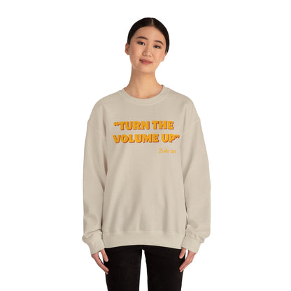 Turn the Volume Up Sweatshirt, Zohran Mamdani NYC 2026 Crewneck, Progressive Political Sweatshirt, Democracy and Protest Apparel
