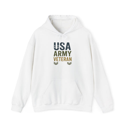 USA Army Veteran Hoodie - Unisex Heavy Blend Sweatshirt Hoodie, Military Apparel, Gift for Veterans, Navy Veteran Hoodie, Army Pride
