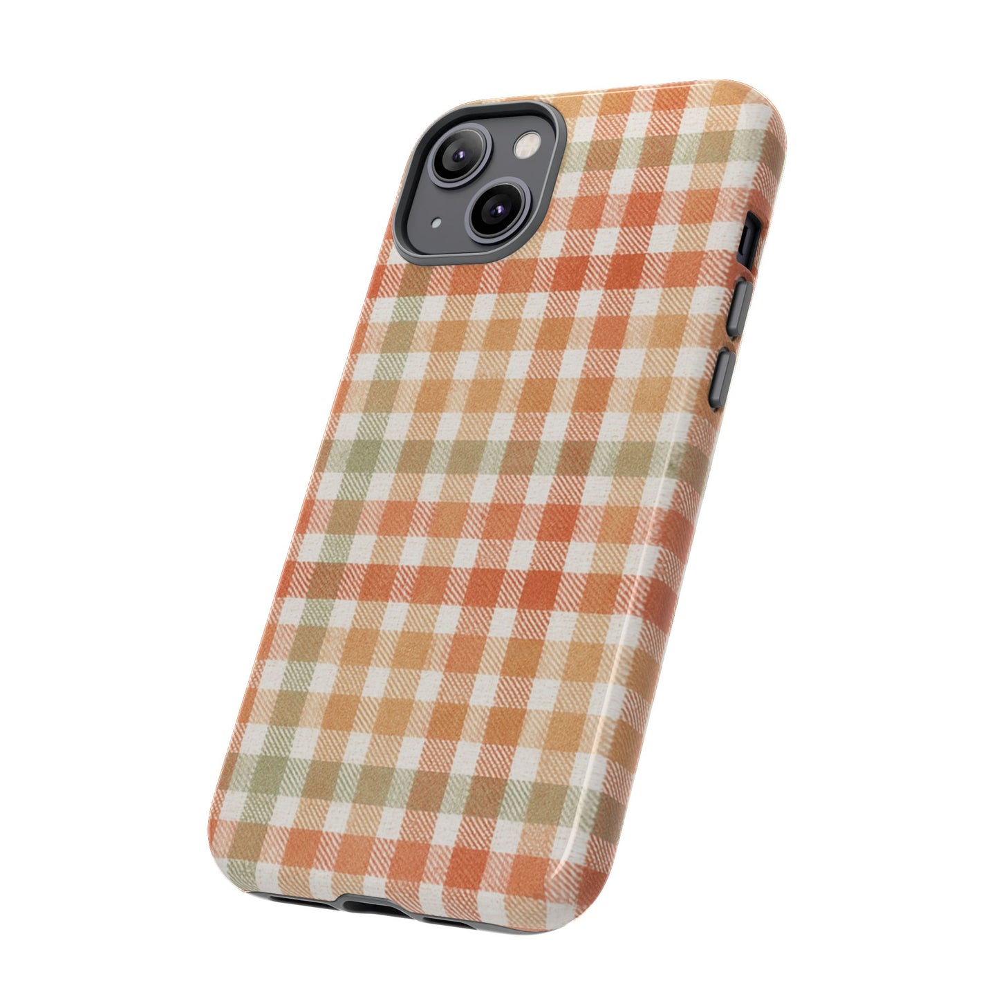 Boho Checkered Phone Case | Neutral Aesthetic Plaid Case | Retro Minimalist Check Design | iPhone Cover | Samsung Cover