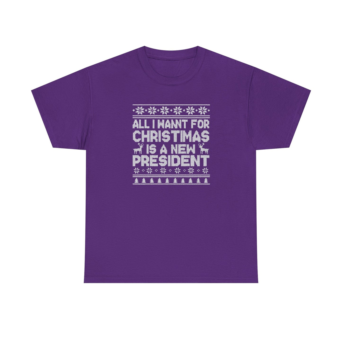 All I Want for Christmas Is a New President T-Shirt, Funny Political Christmas Shirt, Anti Trump Tee, Holiday Graphic Tee Gift