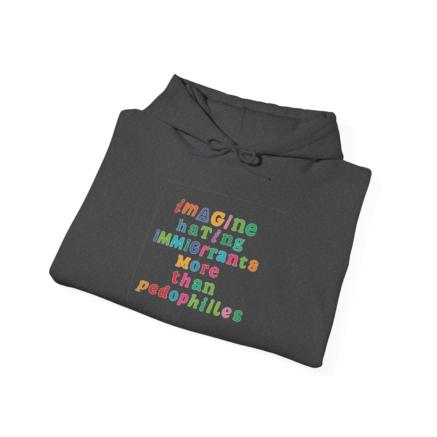 Imagine Hating Immigrants More Than Pedophiles Hoodie, Bold Statement  hoodie, Activist Equality Pullover,  Human Rights Protest Gift