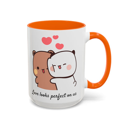 Personalized Dudu Bubu Mug | Cute Bear Coffee Cup | Color Handle Mug | Birthday Christmas Gift | Funny Mug for Her Him Valentine Gift