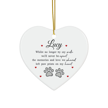 Memorial Decorative Ornaments, Pet Loss Gift, Double-Sided Keepsake, Custom Memorial Decor, Dog/Cat Tribute, Heartfelt Remembrance