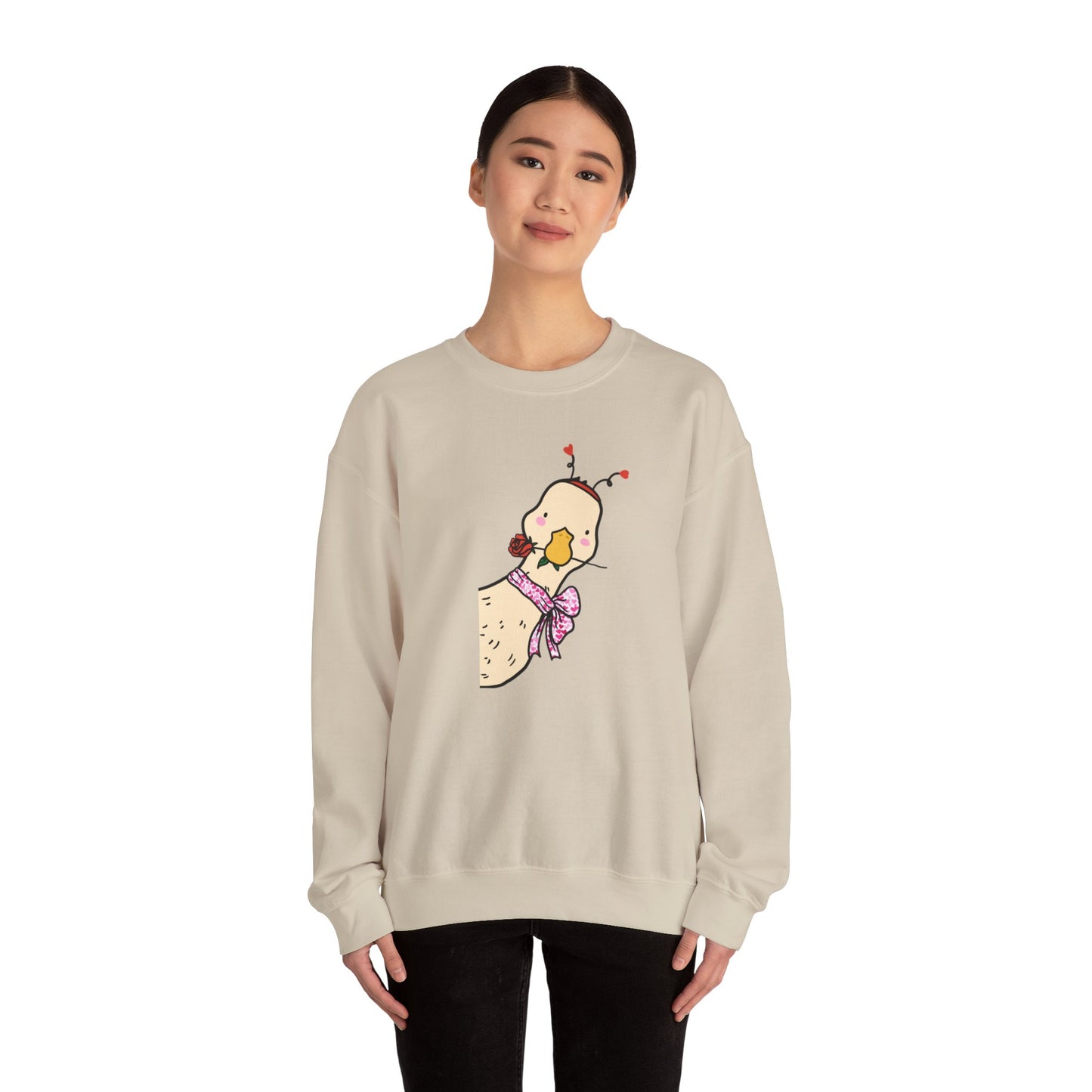 Cute Chick Scarf Sweatshirt | Cozy Bird Crewneck | Cute Animal Sweater | Kawaii Chick Pullover | Gift for Her | Fall Winter Cute Top