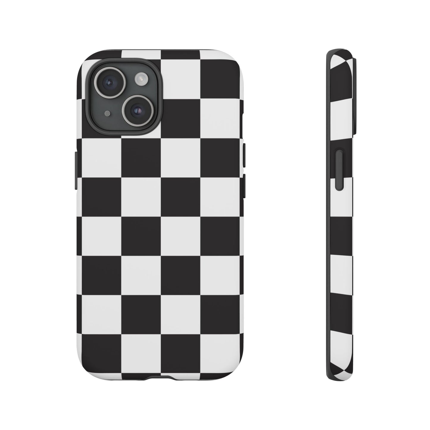 Black and White Checker iPhone Case, Stylish iPhone Cover for Teens, Holiday Gift, Unique Mobile Accessories, Tough Protection