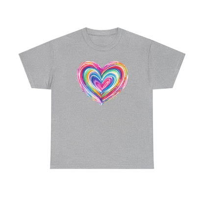 Comfort Colors Cute Heart Shirt, Brushstroke Heart Shirt, Anniversary Gift, Womens Love Shirt, Valentines Day Shirt, Coquette Valentine Tee